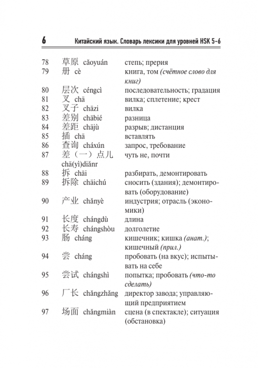 Китайский язык. Словарь лексики для уровней HSK 5-6 (Китайский просто)  