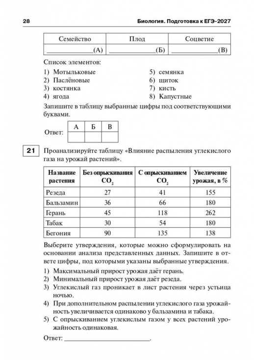 ЕГЭ-2027 Биология 30 тренировочных вариантов